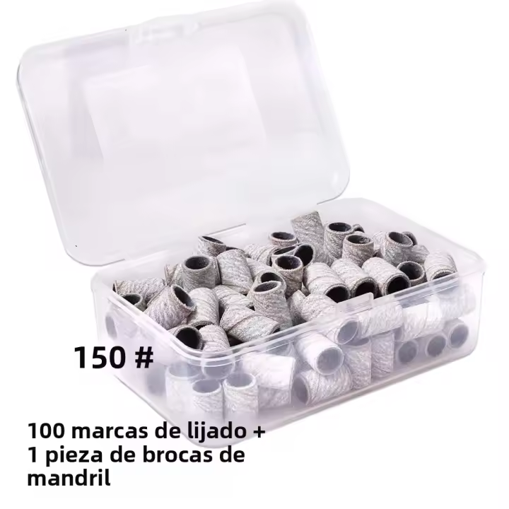 100pcs Bandas De Pulido Para Uñas Corte De Millo Herramienta De Eliminación De Gel Apto Para Máquina Eléctrica Manicura - 1