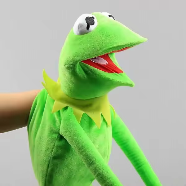 Marioneta de mano de la rana Gustavo de 60 cm, juguete de peluche de cuerpo entero - 1