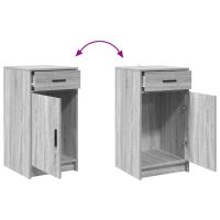 Conjunto de tocador de 2 piezas vidaXL con LED en gris de madera de ingeniería Sonoma - details 7