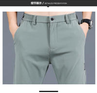 Pantalones Casuales Para Hombre Mingyu Verano Cintura Media Ajustados Elasticidad Negro Verde Gris Ligero Talla 28-38 - details 17
