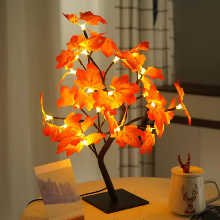 Lámpara De Mesa En Forma De Rosa LED Con Luz De Noche Y Árboles De Navidad USB Decoración Para Fiesta De Hogar Y Bodas Regalo Para Madre - 1