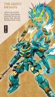Bloques De Construcción Clásico Mecha Qinglong King De Sluban Juguete Educativo Para Niños Figura De Mecha Modelo Set De Bloques Colección Regalo Festivo Compatible Con Lego ABS Irregular Shape - details 3