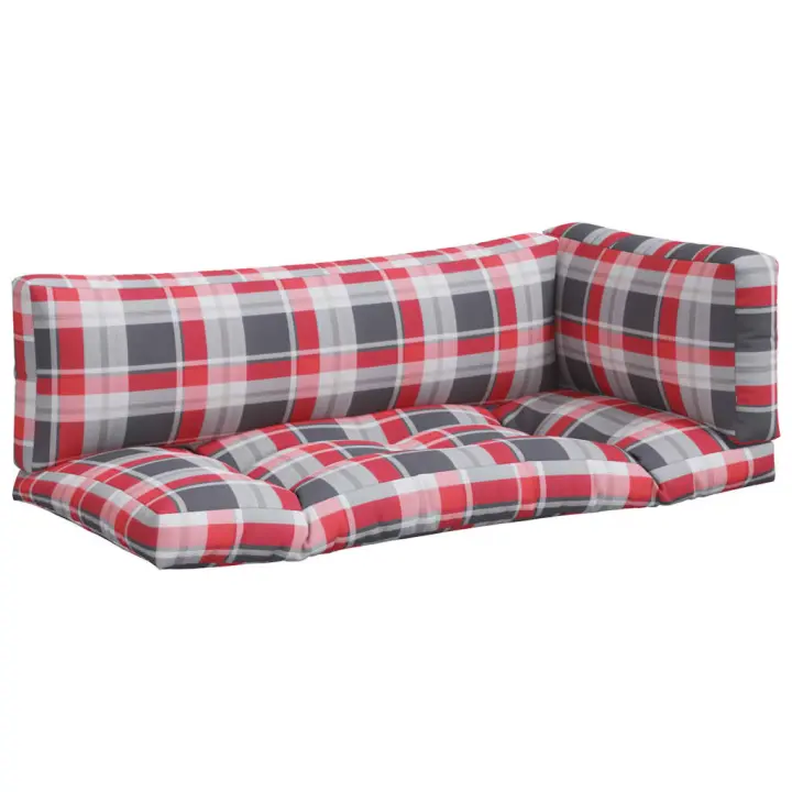 vidaXL Cojines para palets 3 unidades tela Oxford Color Rojo,  Gris,  Beige y mas Cojín Decorativo de Asiento Cojines de muebles de salon - 1