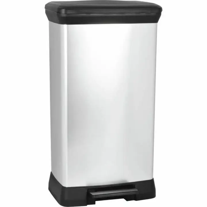 Cubo de basura Curver CURVER Plateado Metal 50 L - 1