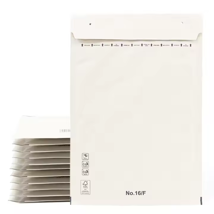 Sobres Acolchados, Sobres para Envíos, Bolsas de Papel con Interior de Burbujas, Color Blanco, Bolsas para Envíos con Cierre Adhesivo - Ofituria (5 Sobres, 230x340mm) - 1