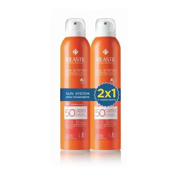 RILASTIL SUN SYSTEM DUPLO SPRAY TRANSPARENTE SPF50+ 2x200 ML - 1