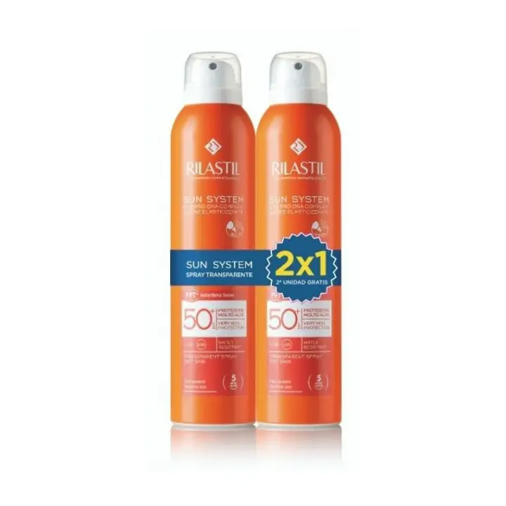 RILASTIL SUN SYSTEM DUPLO SPRAY TRANSPARENTE SPF50+ 2x200 ML - 1