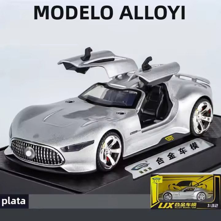Modelo De Coche Bens-AMG GT De 1:32 En Aleación Con Sonido Y Luz Vehículo De Retroceso Para Juguete Decorativo Para Niños - 1