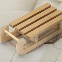 Mini Esquife De Simulación No Tóxico 1/12 Modelo De Madera Decoración Para El Hogar Accesorios Para Casa De Muñecas Ornamento De Esquife De Nieve Odoríless - details 5