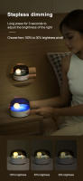 Luz Nocturna Con Paisaje Lunar Y Bluetooth Recargable Para Dormitorio Iluminación Atmosférica Para Niños Regalo De Navidad Dimmer Sin Etapas Incluye Batería Recargable - details 5