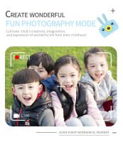 Cámara Digital Educativa Para Niños Mini Conejo De Dibujos Animados Pantalla HD Portátil Regalos Para Niños Cámara SLR - details 3