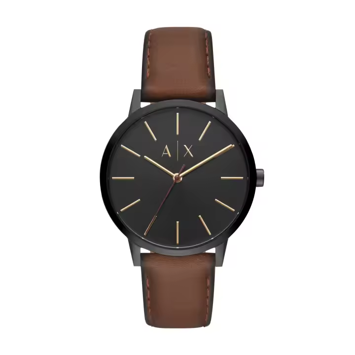 ARMANI EXCHANGE AX2706 CAYDE Reloj de cuero para hombre Negro - 1
