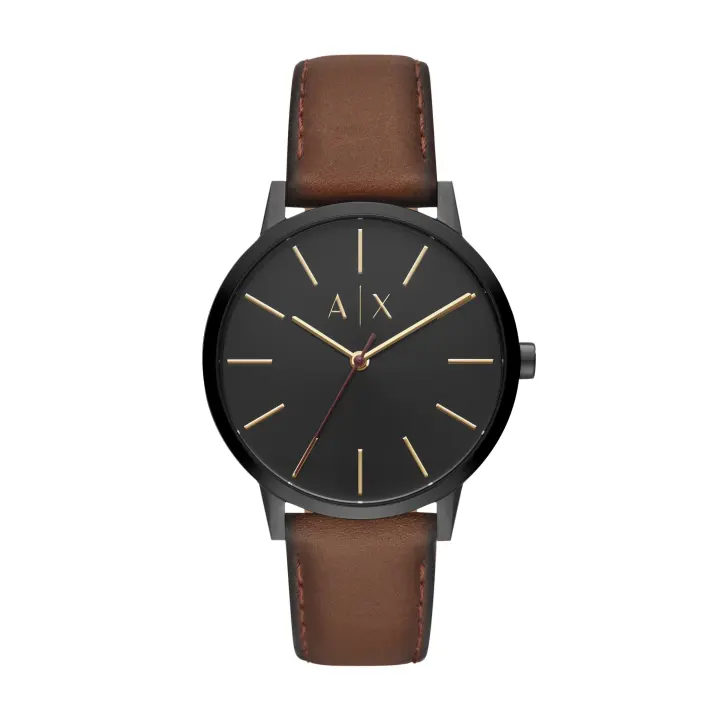 ARMANI EXCHANGE AX2706 CAYDE Reloj de cuero para hombre Negro - 1