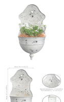 Maceta Colgante Estilo Rural Para Pared Vaso De Flores Soporte Para Plantas De Decoración Del Hogar Cesta De Metal Para Escritorio - details 0