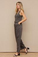 SOLO VENTA PANTALÓN - CONJUNTO GRIS CHALECO Y PANTALÓN LINEAS - Solo Venta Chaleco, Gris, Grey, Rayon, Poliester, Polyester, Elastano, Primavera Verano para Mujer - details 0