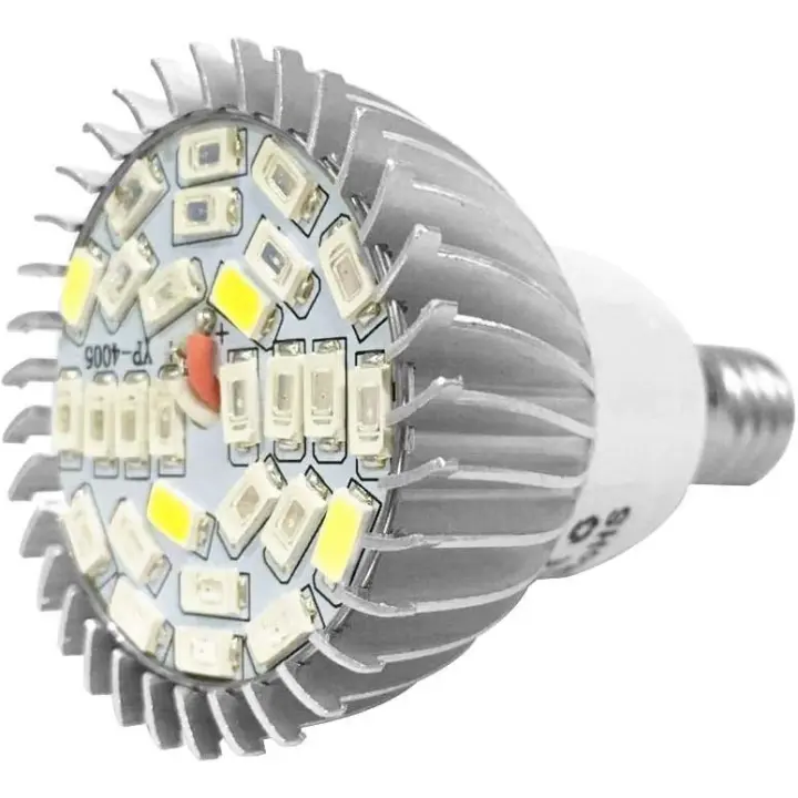Crece la lámpara, 28W espectro completo E14/GU10 Interior llevado crece la bombilla para la planta crece las flores ligeras 85V 265V(E14) - 1