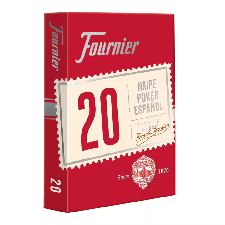 Baraja de Poker Español Fournier Nº20 - 55 Cartas 2 en 1 Poker y Baraja Española con Índices Estándar y Diseño Tradicional, Hecho en España -  Juego de Cartas Naipes - 1