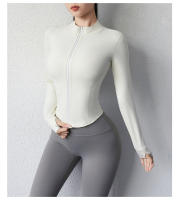 Nueva Chaqueta De Yoga Para Mujeres 2023 Deportiva Ajustada Con Cremallera Prenda De Fitness Para Modelar El Cuerpo Ropa De Yoga Con Capucha - details 15