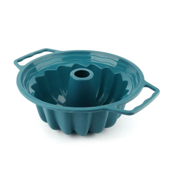 MasterChef MCA-SAVAP Molde de Tarta Savarin de Cocina Profesional de Silicona reforzado de Acero Antiadherente Azul Pavo - 1