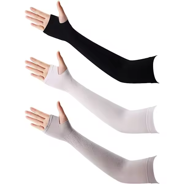 Arm Sleeves, 3 Pairs UV Protective Cooling Arm Sleeves for Women and Men, Summer Sun Protection Arm Sleeves - 1