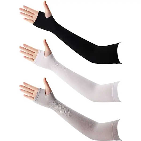 Arm Sleeves, 3 Pairs UV Protective Cooling Arm Sleeves for Women and Men, Summer Sun Protection Arm Sleeves - 1