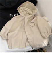Chaqueta De Niño Con Capucha Y Cierre De Cremallera Estilo Streetwear Para Primavera Y Otoño Con Letras En Material Mixto - details 2