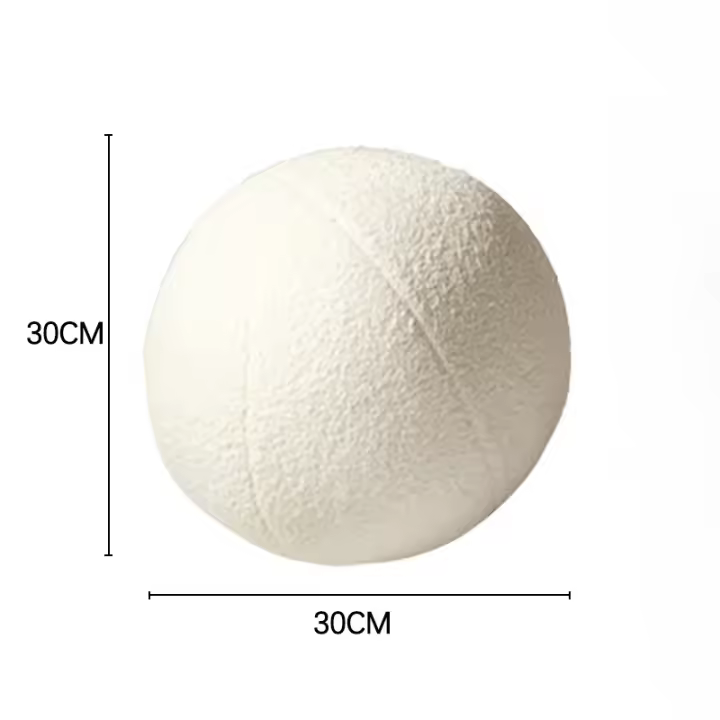 Cojín De Decoración Minimalista En Forma De Bola Para Sofa De Sala De Estar Cojín De Plush De Color Nube Suave Tamaño 30x30cm Para Casa Y Coche - 1