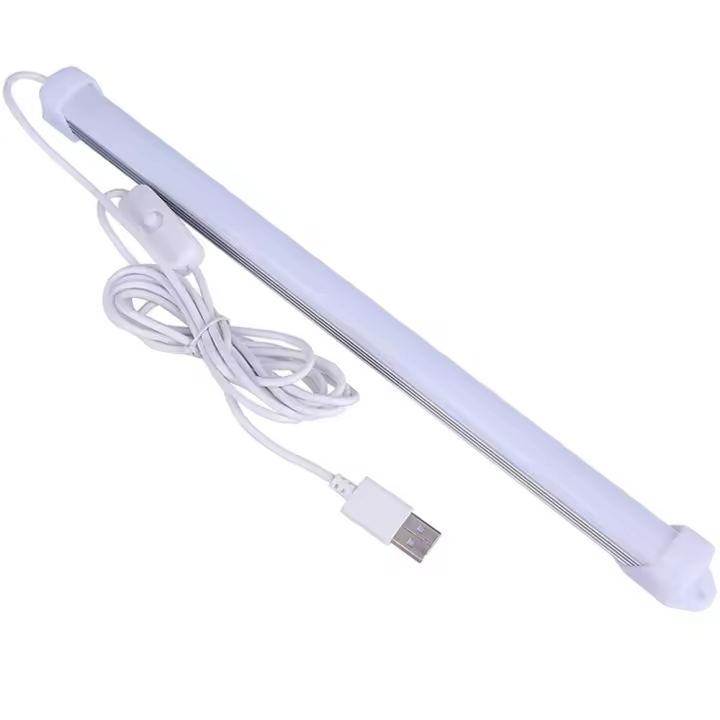 Luz De Noche LED USB Barra De Lámpara De Aluminio Para Encimera De Cocina Iluminación Interior conInterruptor Empuñadura 5V - 1