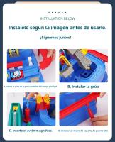 Aventura Automovilística para Niños: Circuito de Tren con Aparcamiento y 2 Coches de Regalo, 23x23x18 cm - details 17