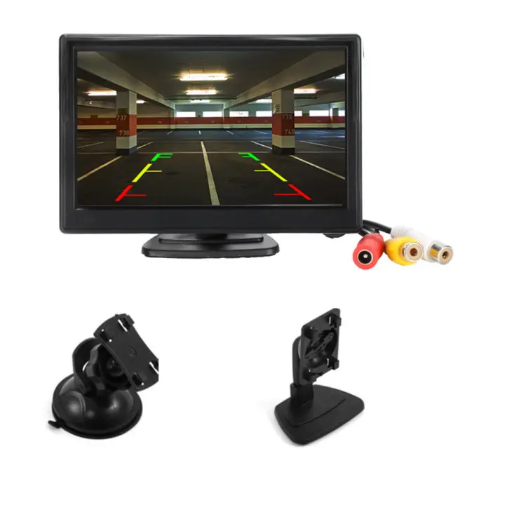5 Inch Car Monitor TFT LCD 5" HD Digital 16:9 800*480 Screen 2 Way Video Input For Reverse Rear View Camera DVD VCD - 1