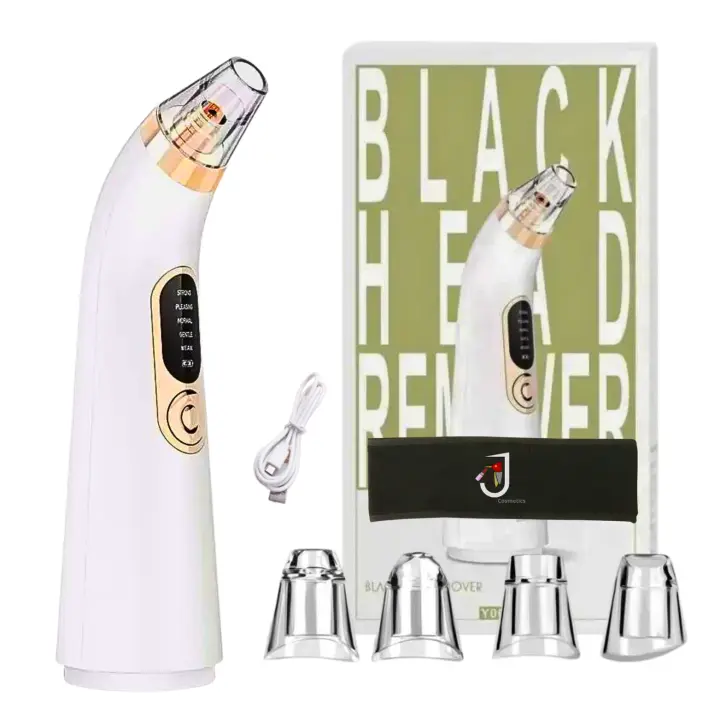 JANDTEK. Succionador de Puntos Negros+diadema de Maquillaje - 4 Modos de Succión - Extractor para Todo Tipo de Piel - 1
