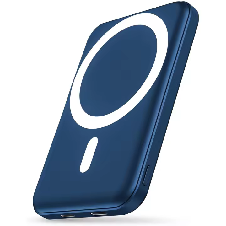 per Mag-safe Powerbank, 5000mAh Power Bank Wireless, 20W PD Ricarica Rapida Caricabatterie Portatile con Type-C Power Bank per iPhone 16/15/14/13/12 Serie-Light Bianco - 1