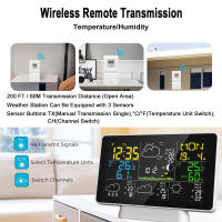 Estación Meteorológica Inteligente WiFi Tuya Con Medidor De Temperatura Humedad Calendario Fase De Luna Y Presión Atmosférica Reloj Digital Para El Hogar - details 2