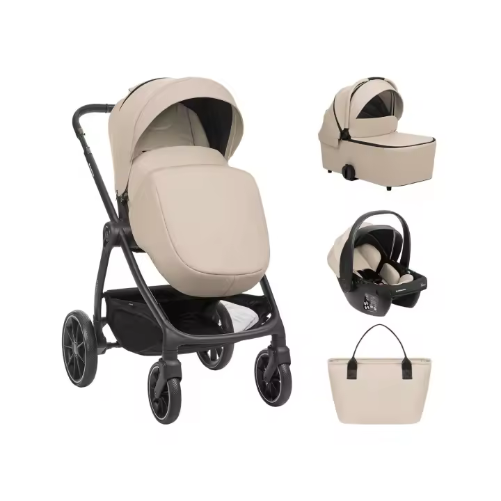 Cochecito 3 en 1 Modena Kikkaboo con capazo, silla de auto y silla de paseo - 1