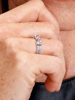 Pandora - Anillo de Doble hilera con lazo brillante-Plata de ley - details 0