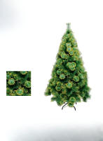 Árbol de Navidad Artificial Verde o Blanco, Alturas de 60 cm, 90 cm, 120 cm, 150 cm, 180 cm, 210 cm y 240 cm, Ramas Abatibles y Desmontables, Soporte Metálico Plegable, Fácil Montaje y Resistente al Fuego, Ideal para Decoración Navideña - details 5