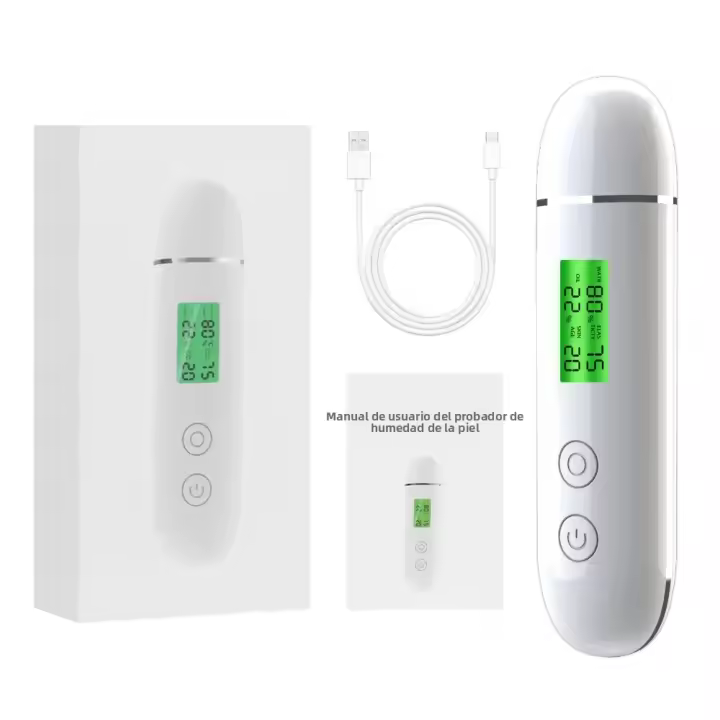 Análisis De Piel Portátil Recargable Detector LCD Digital Testador De Humedad Grasa Y Agua Herramienta De Cuidado Facial - 1