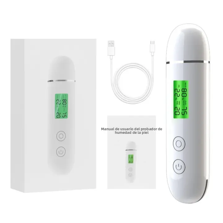 Análisis De Piel Portátil Recargable Detector LCD Digital Testador De Humedad Grasa Y Agua Herramienta De Cuidado Facial - 1