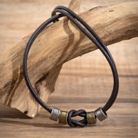 Cuello Alto De Cuero PU Con Cuentas De Metal Vintage Para Hombres Joyería De Moda 2023 Regalo Para Hombre Collar Encantador - details 13