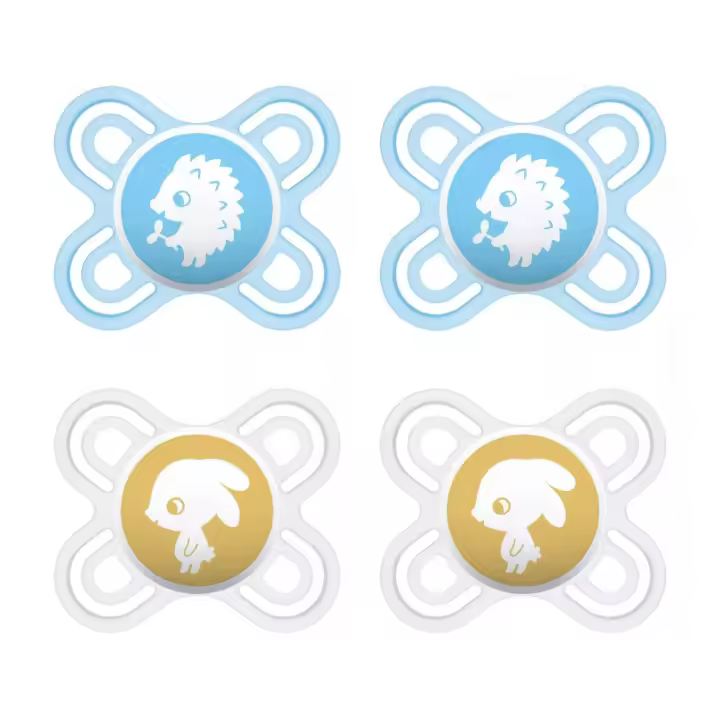 MAM Pack de 4 Chupetes Perfect Start 0-2 Meses, Silicona, Recién Nacidos - 1
