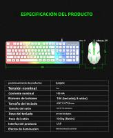 Kit De Teclado Y Ratón Para Juegos NG GTX350 Con Iluminación LED Negro Cableado USB Estilo Estándar 104 Teclas Para Computadora Y Laptop - details 10