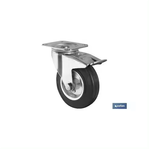 Cofan Rueda de Goma Resistente para Carretillas y Carros de Mano Ø100x27mm - 1