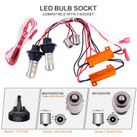Luz De Señal LED Dual-Color DRL 42SMD P21W 1156 BA15S BAU15S PY21W 7440 T20 Canbus Para Coche Luz Diurna Y Faros De Día 2PCS - details 2