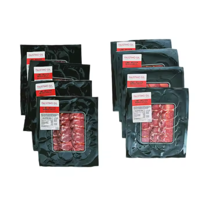 LOMO BELLOTA IBERICO - 8 Sobres de 100g - Elaboración tradicional - Ibéricos Faustino Gil - - 1