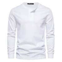 Camiseta informal de manga larga con cuello redondo para hombre, camisa deportiva ajustada de talla europea, otoño, nueva - details 3