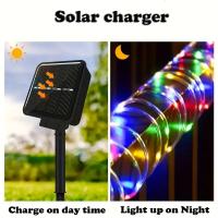 Luz De Cuerda Solar Exterior 12m Con 100 LED 8 Modos Luces De Navidad Para Jardín Piscina Patio Valla Decoración De Año Nuevo - details 2