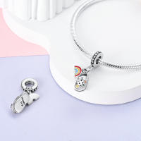 Colgante De Serie Trabajo Y Carrera En Color Plata Para Pulsera Pandora DIY Joyería Para Mujer Zirconia Metálica De Plata - details 64