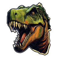 Puzzle De Madera En Forma Irregular Tyrannosaurus Rex Juego Educativo DIY Para Niños Y Adultos Puzzle Personalizado - details 0