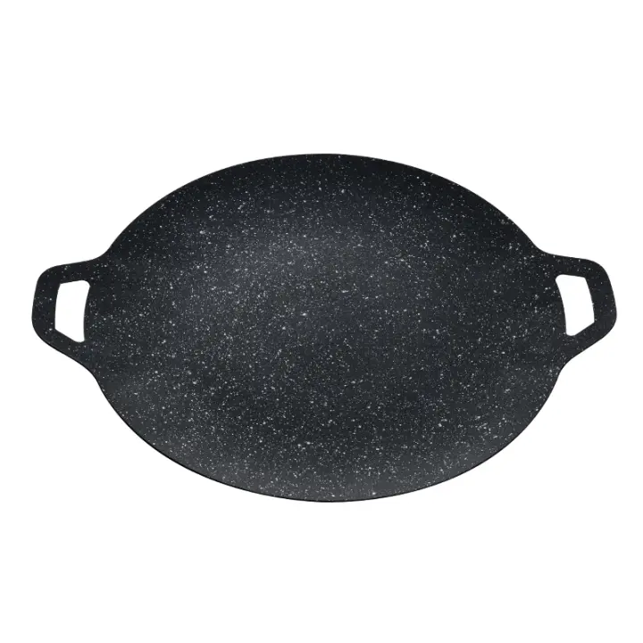 Placa De Asado Redonda Antiadherente Plataforma De Fritura Portátil Para Hogar Y Picnics Al Aire Libre Placa De Asado Sin Humo Herramienta De Asado - 1