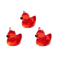 3PCS Bolsa Mini Ornamento De Resina Diabólico Pato Luminoso Para Decoración De Hogar Y Coche DIY Micro Paisaje Glow-in-the-dark Regalos Para Halloween - details 5